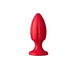 Platinum Silicone The Rocket Anal Plug Red 4.5 Inch 